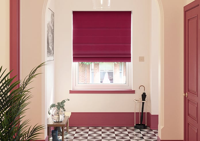 Ultra Luxe Velvet, Deep Pink - Motorised Roman Blind - Image 3